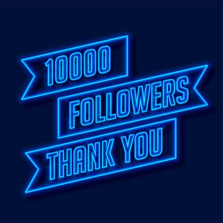 1000 followers network thank you posterのイラスト素材
