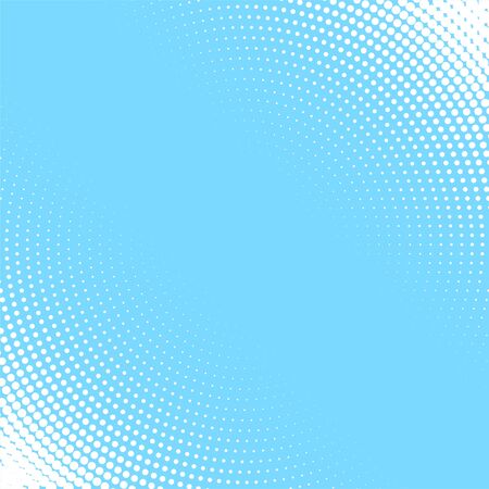 light blue background with white circular halftone patternのイラスト素材