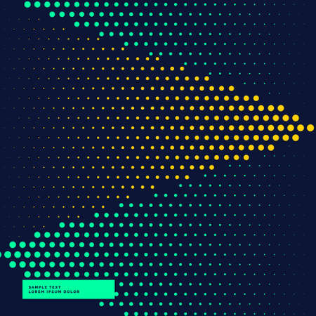 dark background with bright dots in halftone styleのイラスト素材