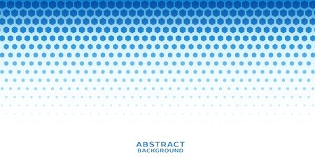 abstract hexagonal halftone pattern blue background designのイラスト素材