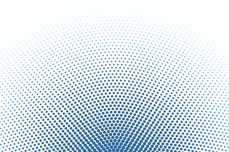 white background with blue round halftone pattern backgroundのイラスト素材