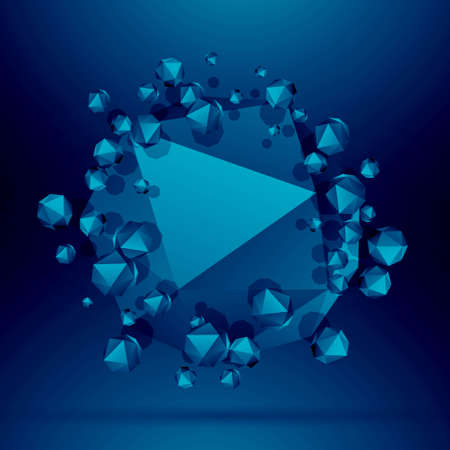 blue polyherons background