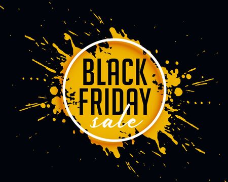 abstract black friday sale with ink splash backgroundのイラスト素材