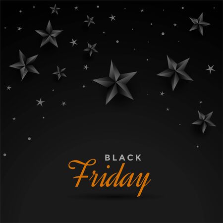 black friday dark stars background design templateのイラスト素材