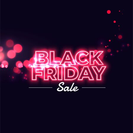 black friday sale neon glowing backgroundのイラスト素材
