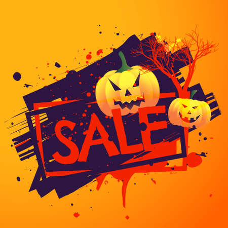 halloween seasonal sale backgroundのイラスト素材