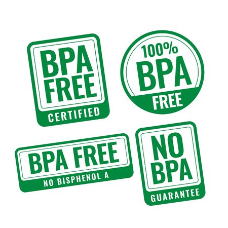 bpa free bisphenol-a and phthalates badge stamp labelsのイラスト素材