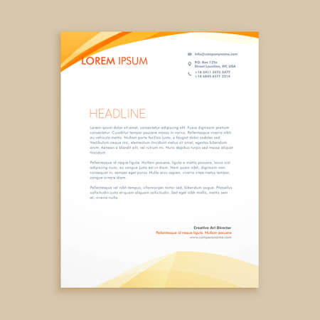 elegant business letterhead template in creative style with modern shape designのイラスト素材