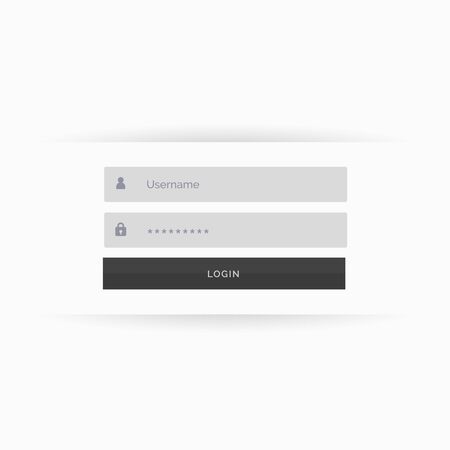 clean minimal login form template user interface designのイラスト素材