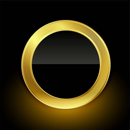 golden empty badge label button designのイラスト素材
