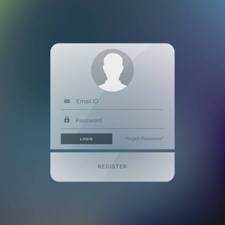 modern login form user interface design templateのイラスト素材