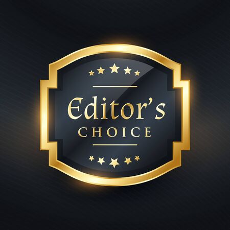 editor's choice golden label designのイラスト素材