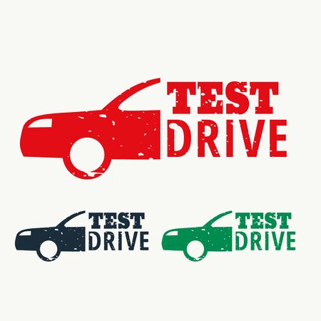 vector test drive sign stamp designのイラスト素材