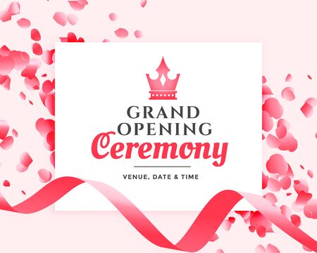 grand opening ceremony celebration banner designのイラスト素材