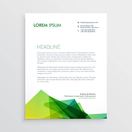 abstract green business letterhead designのイラスト素材