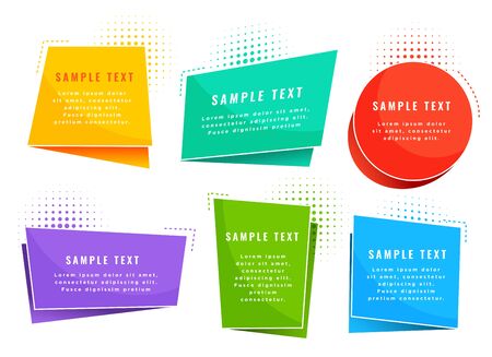 colorful origami style tags symbolsのイラスト素材