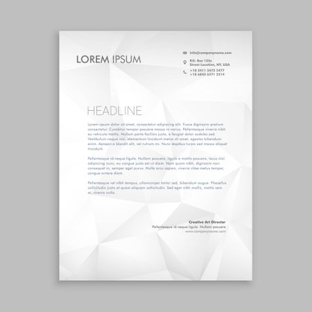 elegant business letterhead template in creative style with modern shape designのイラスト素材