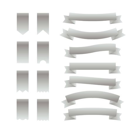 ribbon and labels big setのイラスト素材