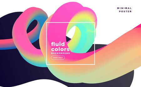 colorful 3d fluid loop abstract backgroundのイラスト素材