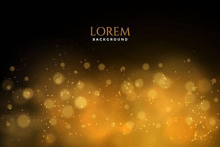 black and golden bokeh backgroundのイラスト素材