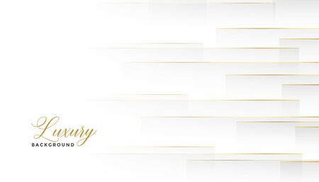 lovely horizontal golden lines white background designのイラスト素材
