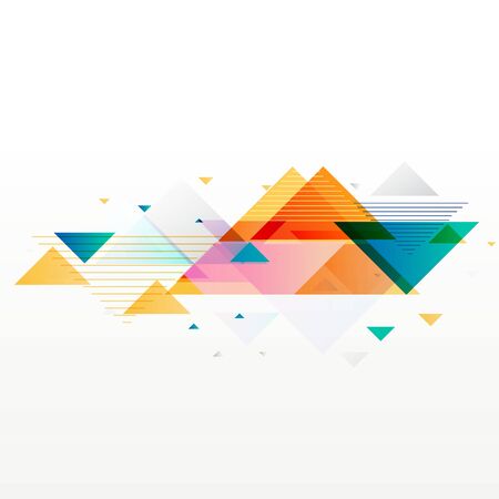 colorful abstract geometric triangle shapes background vector
