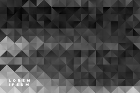 abstract triangles pattern black backgroundのイラスト素材