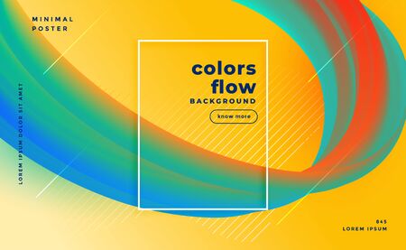 stylish colors flow abstract banner designのイラスト素材