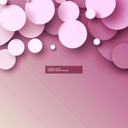 soft pink 3d circles backgroundのイラスト素材