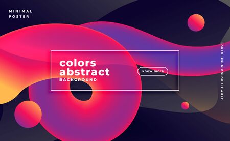 abstract 3d wave fluid motion in vibrant colorsのイラスト素材