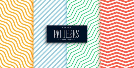 collection of geometric minimal lines pattern setのイラスト素材