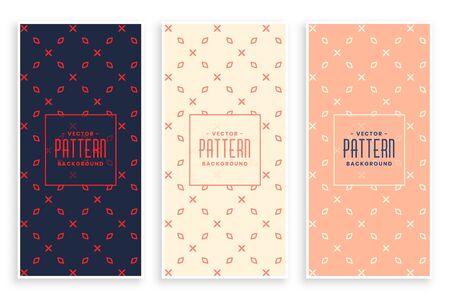 abstract subtle pattern banners setのイラスト素材