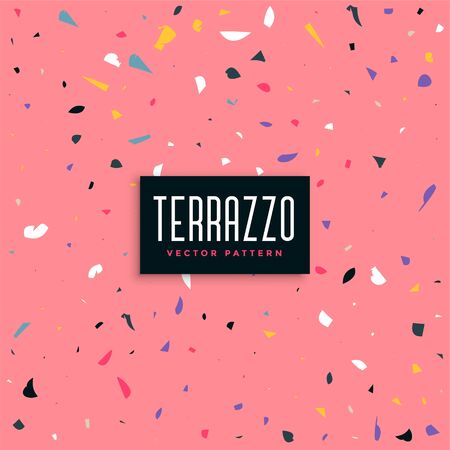 pink terrazzo pattern background designのイラスト素材