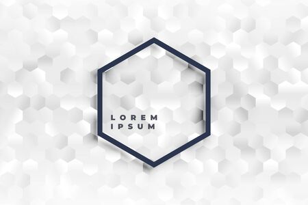 elegant white hexagonal shapes pattern background