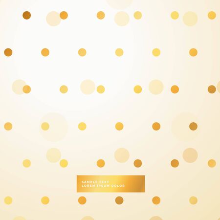 golden polka dots beautiful backgroundのイラスト素材