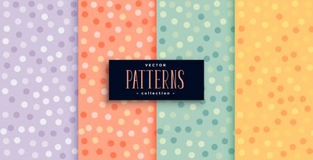 beautiful circles patterns set in many colorsのイラスト素材