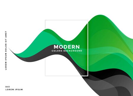 green wave modern background designのイラスト素材