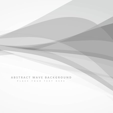 grey whte abstract wave backgroundのイラスト素材