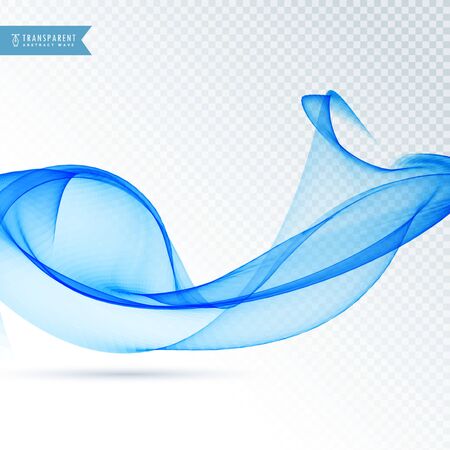elegant transparent blue wave backgroundのイラスト素材