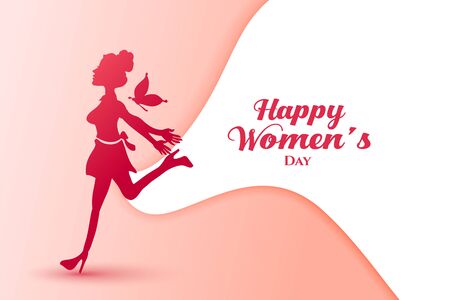 lady in joy for happy womens day posterのイラスト素材