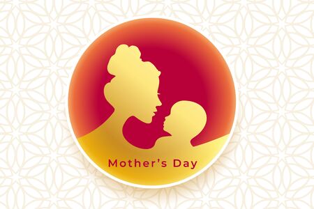 beautiful golden happy mothers day greeting backgroundのイラスト素材