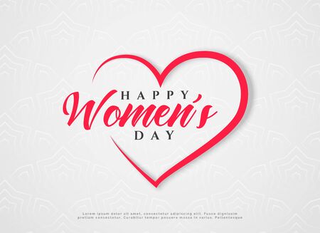 happy women's day hearts greetingのイラスト素材
