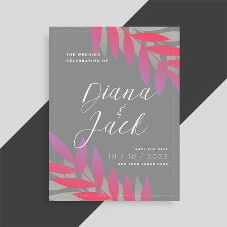 save the date wedding invitation card designのイラスト素材
