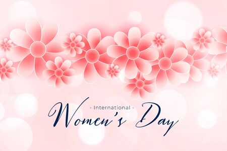 beautiful happy womens day flower background designのイラスト素材