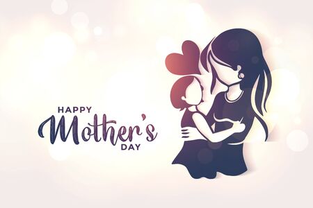 mom and daughter love background for mothers dayのイラスト素材