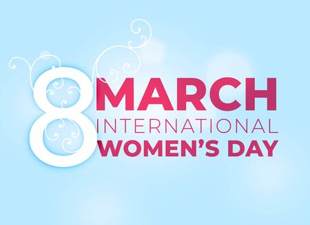 lovely women's day blue backgroundのイラスト素材