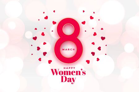 heappy womens day hearts background beautiful design