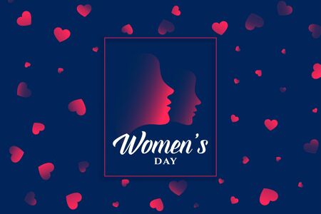 womens day heart and face background designのイラスト素材