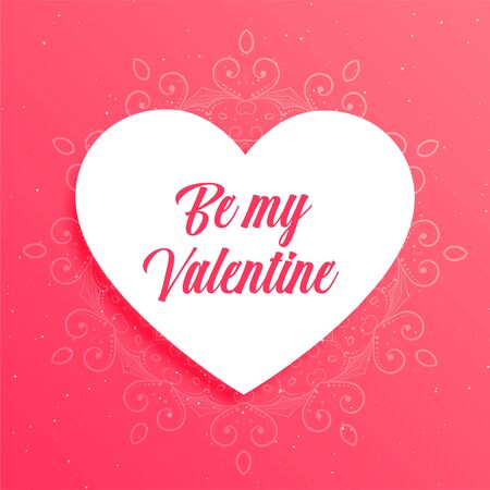 elegant pink valentines day card design with white heartのイラスト素材