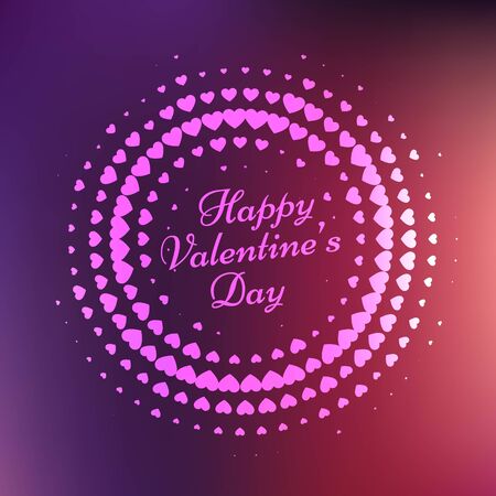 abstract Happy valentines day hearts background design illustrationのイラスト素材